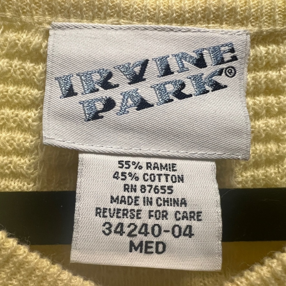 Vintage Irvine Park Yellow Sweater Vest- Size M - Picture 2 of 4